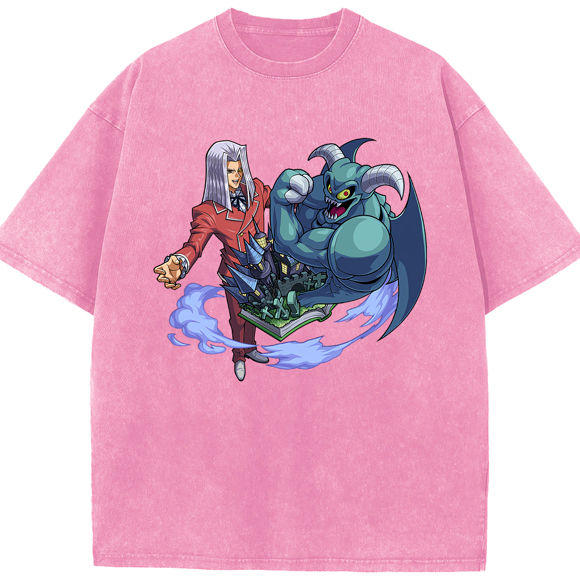 （画像用） 遊☆戯☆王 Yu-Gi-Oh! 綿100% ヴィンテージ風 半袖Tシャツ（フロントプリント）